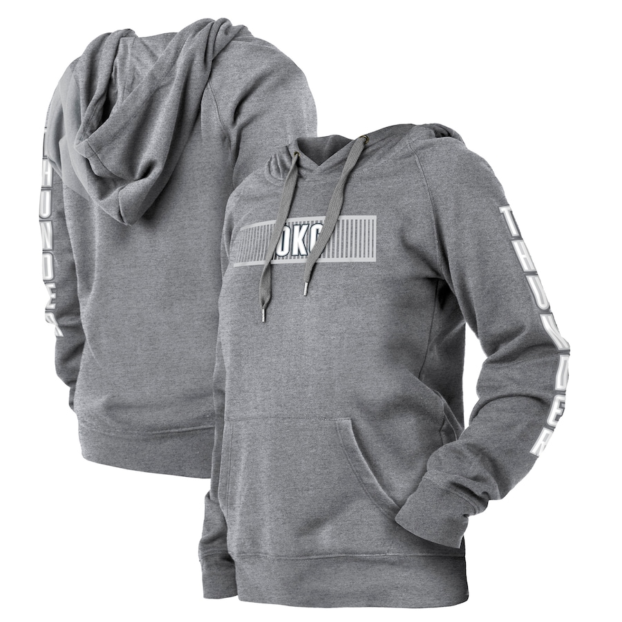 Women's Oklahoma City Thunder New Era Gray 2021/22 City Edition Pullover Hoodie