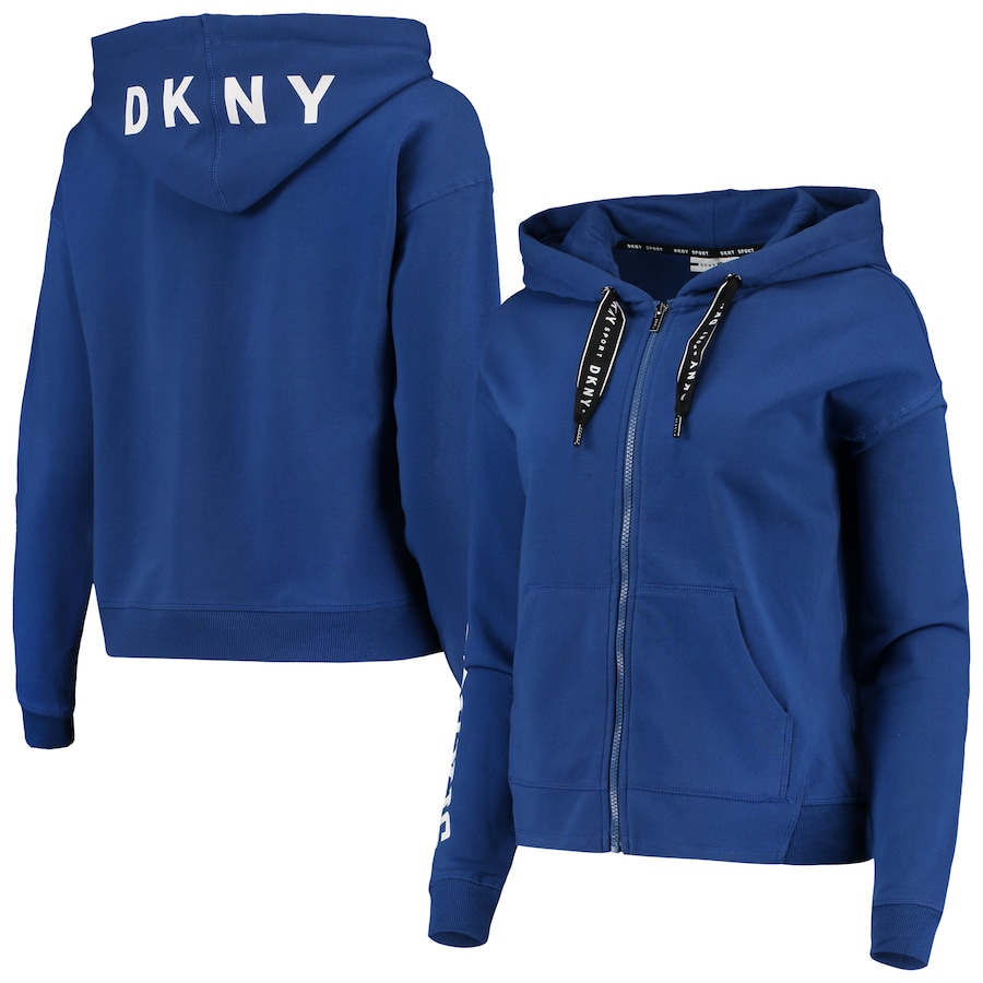 Women's Philadelphia 76ers DKNY Sport Royal Zoey Full-Zip Hoodie Women's Philadelphia 76ers DKNY Sport Royal Zoey Full-Zip Hoodie