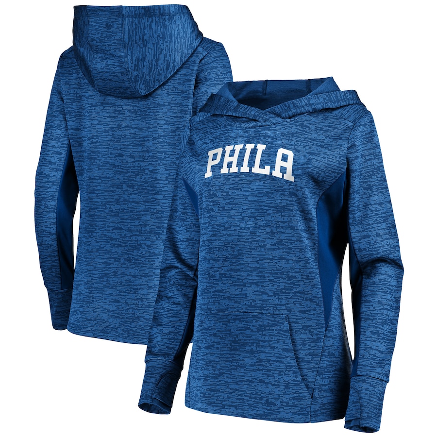 Women's Philadelphia 76ers Royal Showtime Done Better Pullover Hoodie Women's Philadelphia 76ers Royal Showtime Done Better Pullover Hoodie