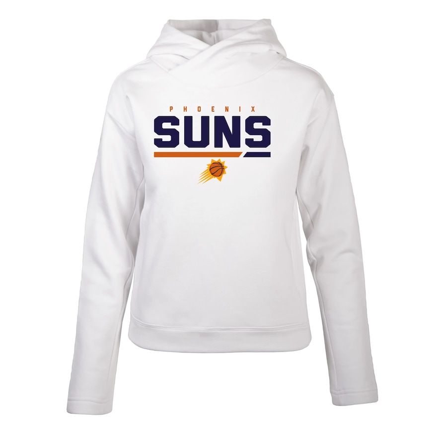 Women's Phoenix Suns Levelwear White Evian Cut Off Pullover Hoodie Women's Phoenix Suns Levelwear White Evian Cut Off Pullover Hoodie