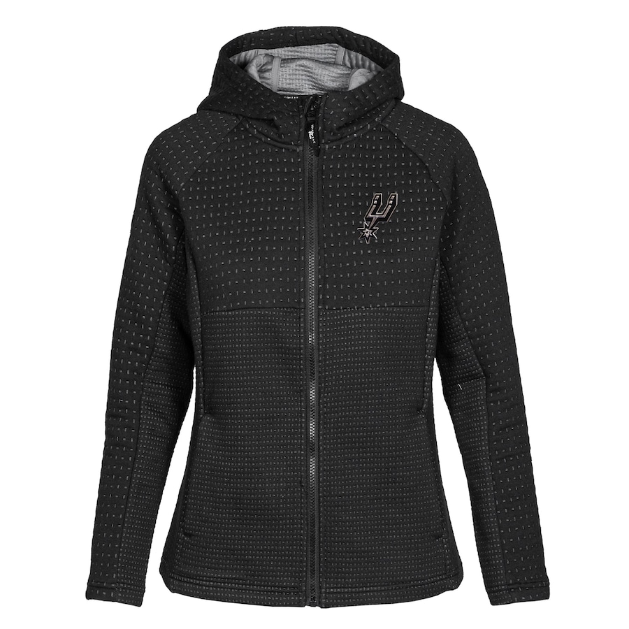 Women's San Antonio Spurs Levelwear Black Solstice Insignia Core Full-Zip Hoodie Women's San Antonio Spurs Levelwear Black Solstice Insignia Core Full-Zip Hoodie