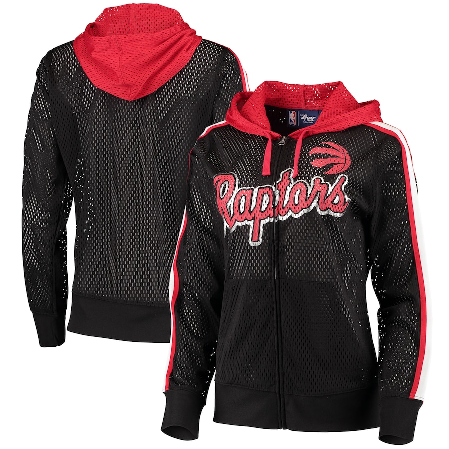 Women's Toronto Raptors G-III 4Her by Carl Banks Black/Red Top of the Key Foil Mesh Full-Zip Hoodie Women's Toronto Raptors G-III 4Her by Carl Banks Black/Red Top of the Key Foil Mesh Full-Zip Hoodie
