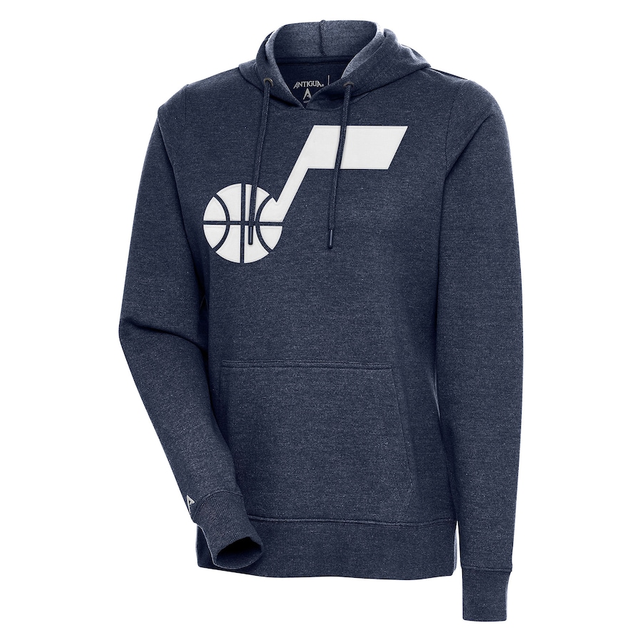 Women's Utah Jazz Antigua Heather Navy Action Pullover Hoodie Women's Utah Jazz Antigua Heather Navy Action Pullover Hoodie
