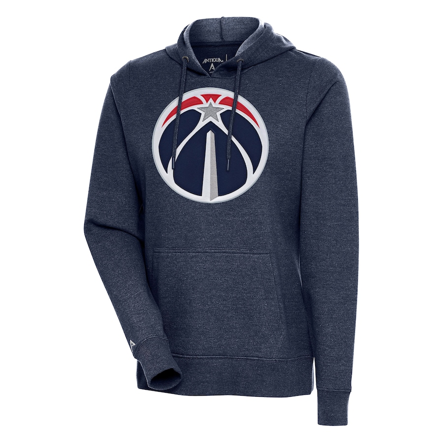 Women's Washington Wizards Antigua Heather Navy Action Pullover Hoodie Women's Washington Wizards Antigua Heather Navy Action Pullover Hoodie