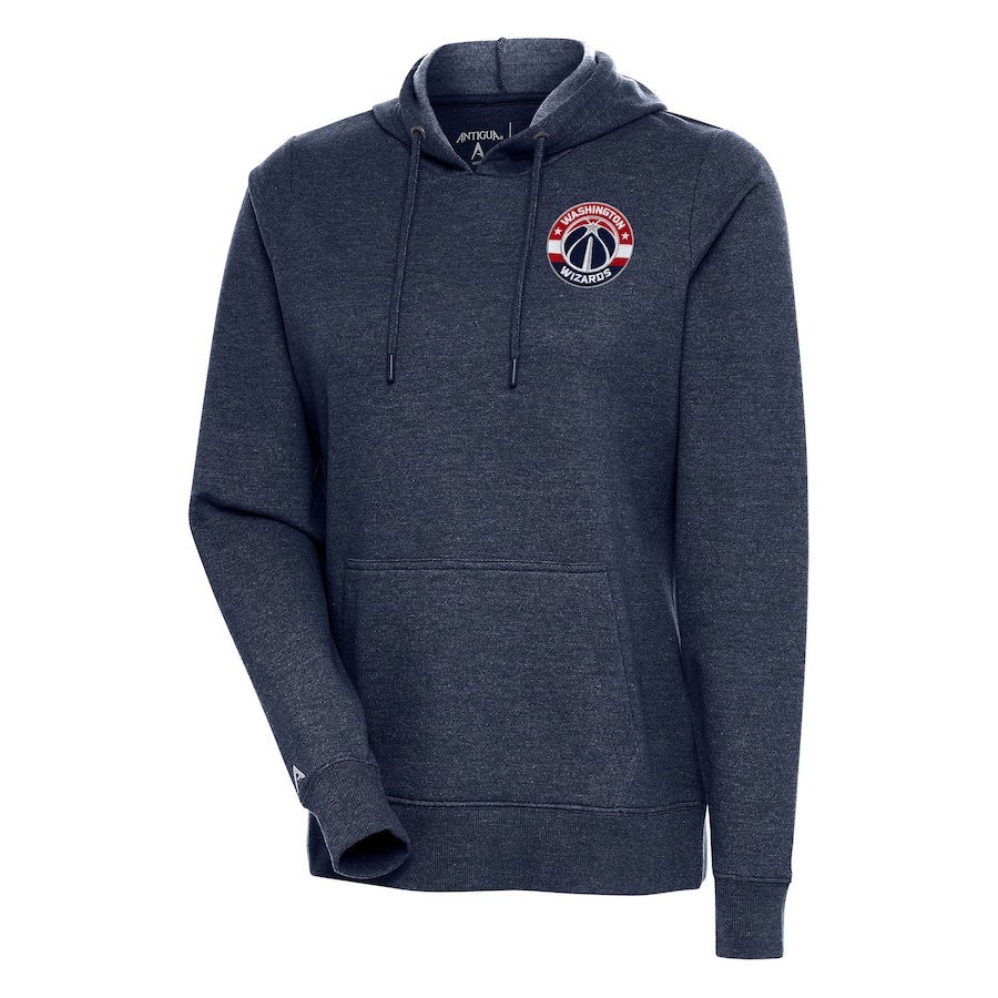 Women's Washington Wizards Antigua Heather Navy Action Pullover Hoodie Women's Washington Wizards Antigua Heather Navy Action Pullover Hoodie