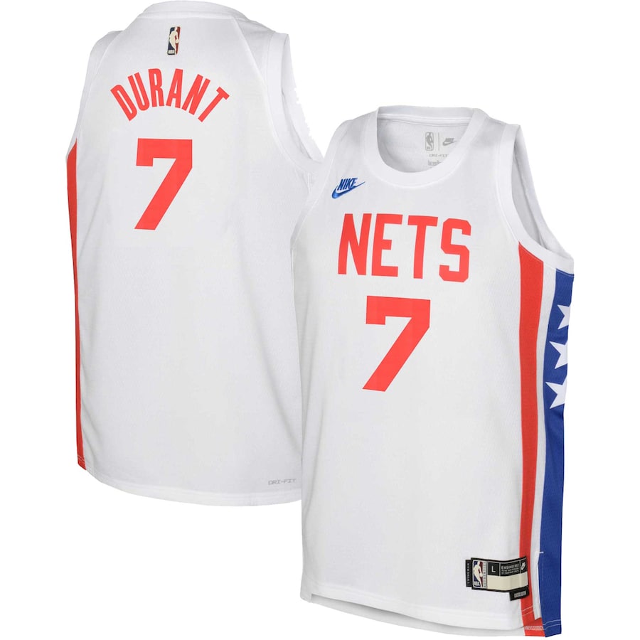 Youth Boys Brooklyn Nets Kevin Durant NBA White 2022/23 Swingman Jersey - Classic Edition Youth Boys Brooklyn Nets Kevin Durant NBA White 2022/23 Swingman Jersey - Classic Edition