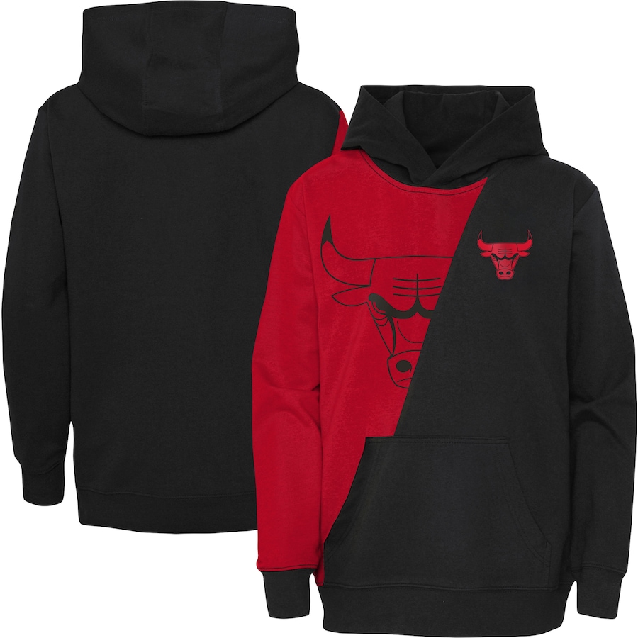 Youth Boys Chicago Bulls Red/Black Unrivaled Split Pullover Hoodie Youth Boys Chicago Bulls Red/Black Unrivaled Split Pullover Hoodie