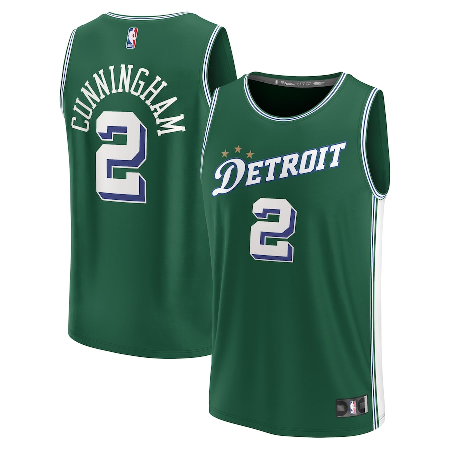 Youth Boys Detroit Pistons Cade Cunningham Green 2022/23 Fastbreak Jersey - City Edition Youth Boys Detroit Pistons Cade Cunningham Green 2022/23 Fastbreak Jersey - City Edition