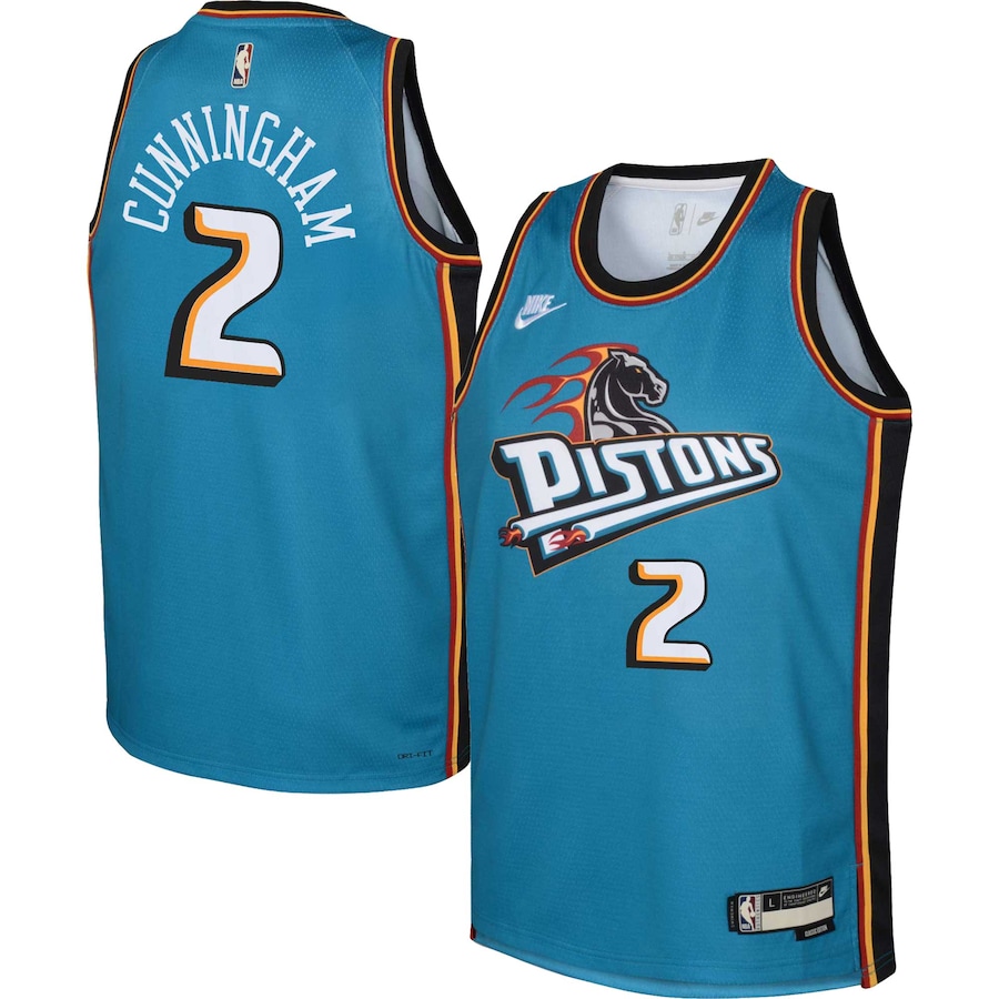 Youth Boys Detroit Pistons Cade Cunningham NBA Teal 2022/23 Swingman Jersey - Classic Edition Youth Boys Detroit Pistons Cade Cunningham NBA Teal 2022/23 Swingman Jersey - Classic Edition
