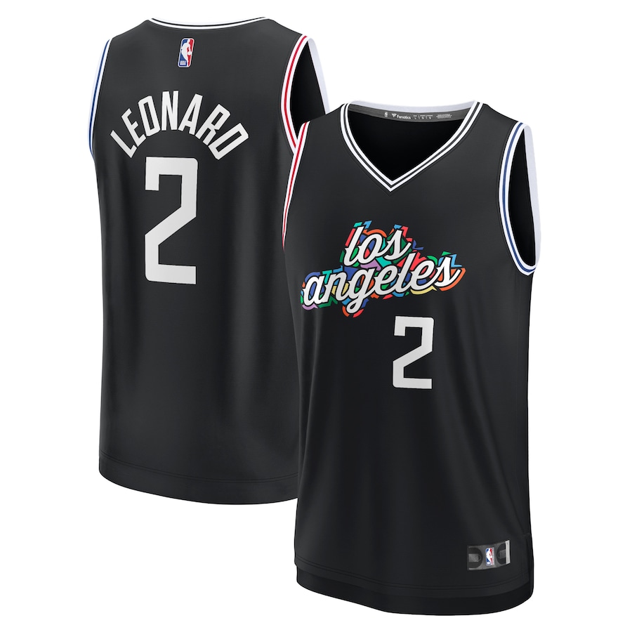 Youth Boys LA Clippers Kawhi Leonard Black 2022/23 Fastbreak Jersey - City Edition