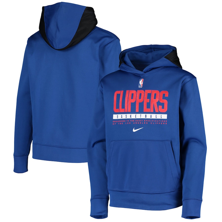 Youth Boys LA Clippers NBA Royal Spotlight Performance Pullover Hoodie Youth Boys LA Clippers NBA Royal Spotlight Performance Pullover Hoodie