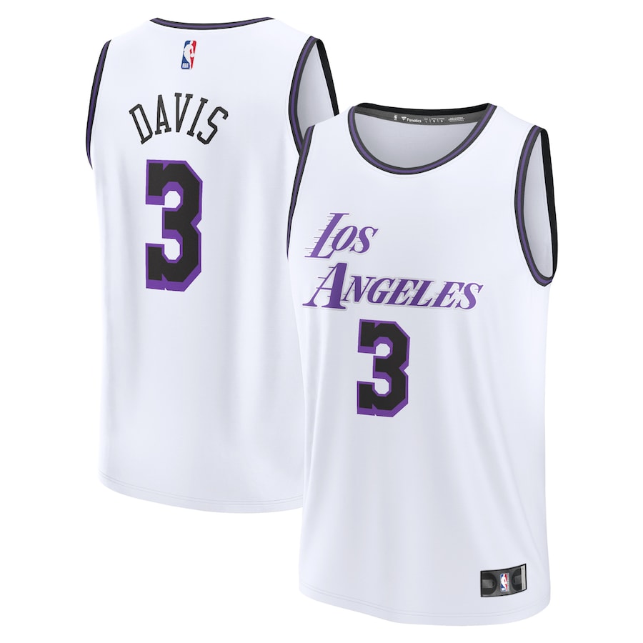Youth Boys Los Angeles Lakers Anthony Davis White 2022/23 Fastbreak Jersey - City Edition