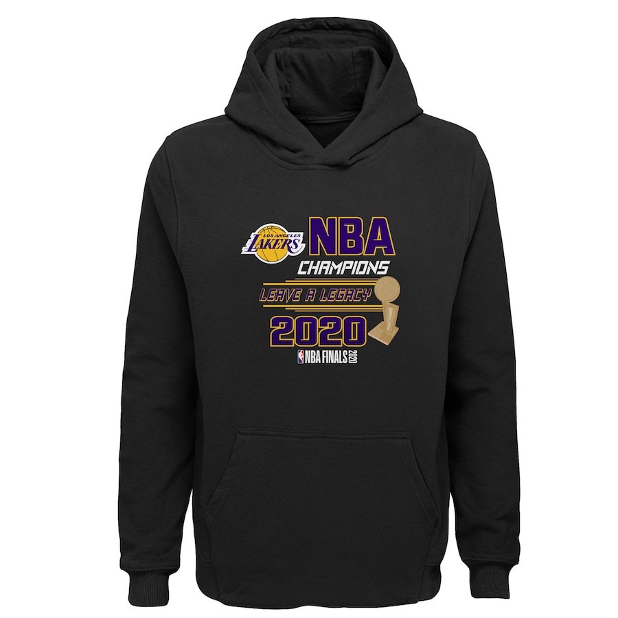 Youth Boys Los Angeles Lakers Black 2020 NBA Finals Champions Prize Pullover Hoodie