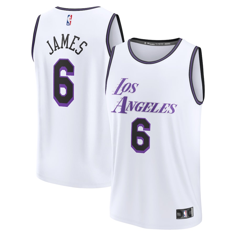 Youth Boys Los Angeles Lakers LeBron James White 2022/23 Fastbreak Jersey - City Edition