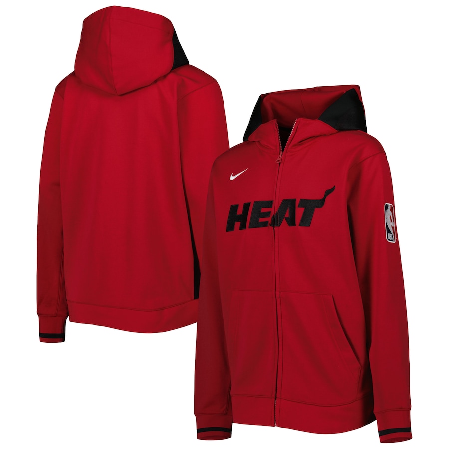 Youth Boys Miami Heat NBA Red Courtside Showtime Performance Full-Zip Hoodie Youth Boys Miami Heat NBA Red Courtside Showtime Performance Full-Zip Hoodie