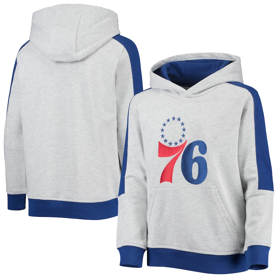 Youth Boys Philadelphia 76ers Heathered Gray Lived In Pullover Hoodie Youth Boys Philadelphia 76ers Heathered Gray Lived In Pullover Hoodie