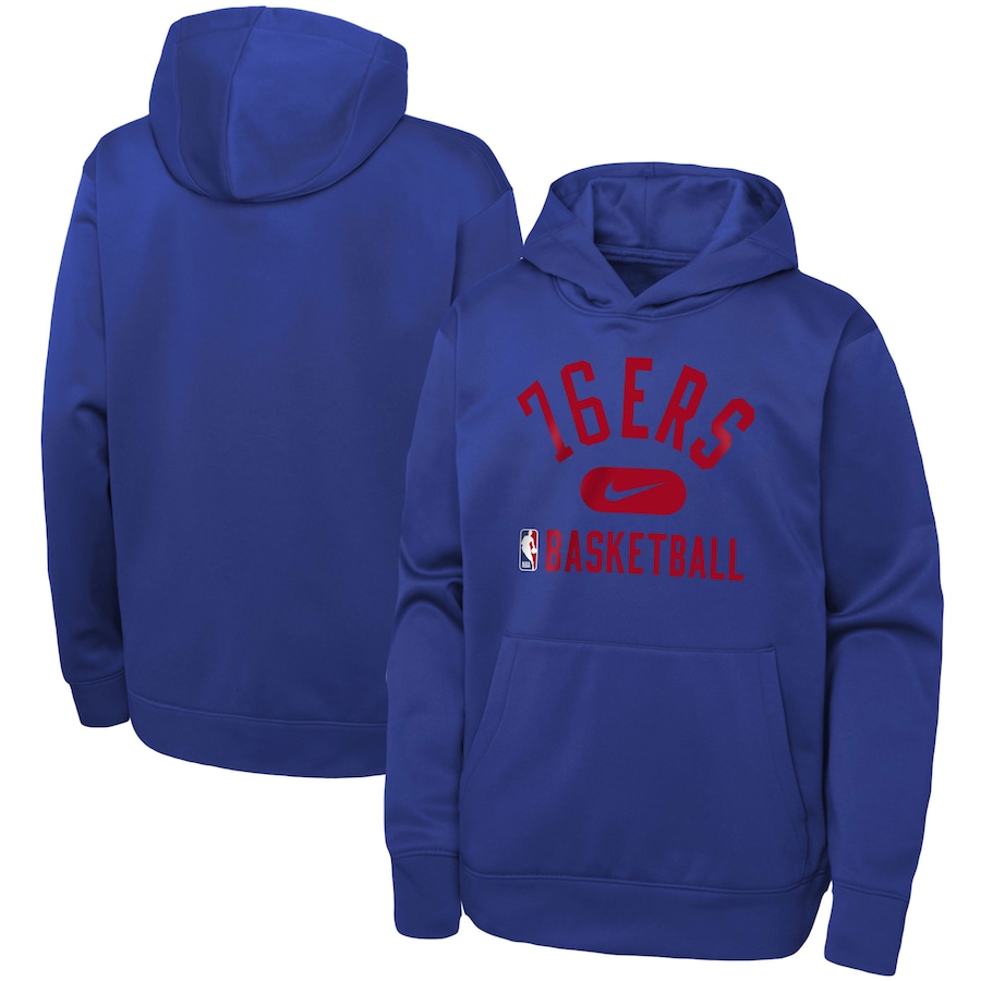 Youth Boys Philadelphia 76ers NBA Royal Team Spotlight Performance Pullover Hoodie Youth Boys Philadelphia 76ers NBA Royal Team Spotlight Performance Pullover Hoodie