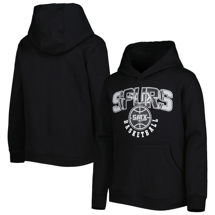 Youth Boys San Antonio Spurs Black Hot Shot Pullover Hoodie Youth Boys San Antonio Spurs Black Hot Shot Pullover Hoodie