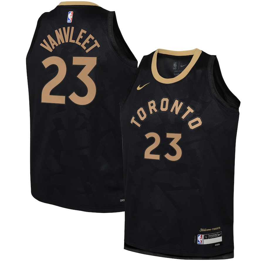 Youth Boys Toronto Raptors Fred VanVleet NBA Black 2022/23 Swingman Jersey - City Edition Youth Boys Toronto Raptors Fred VanVleet NBA Black 2022/23 Swingman Jersey - City Edition
