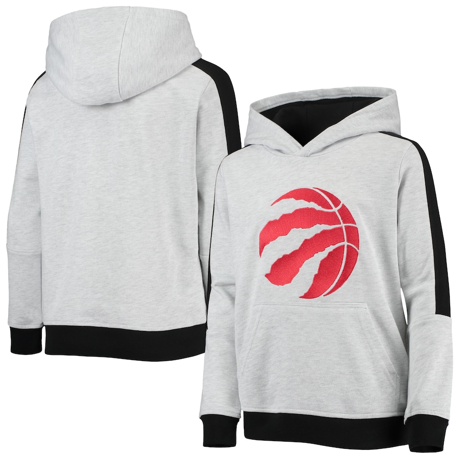 Youth Boys Toronto Raptors Heathered Gray Lived In Pullover Hoodie