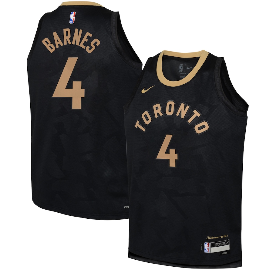 Youth Boys Toronto Raptors Scottie Barnes NBA Black 2022/23 Swingman Jersey - City Edition Youth Boys Toronto Raptors Scottie Barnes NBA Black 2022/23 Swingman Jersey - City Edition