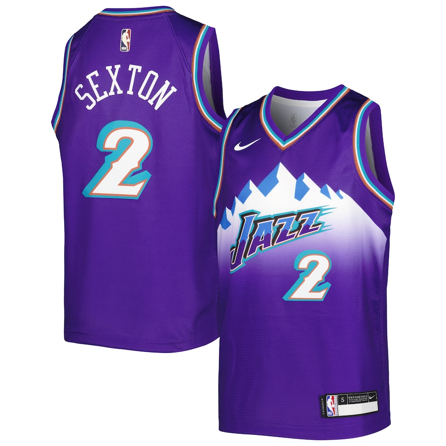 Youth Boys Utah Jazz Collin Sexton NBA Purple 2022/23 Swingman Jersey - City Edition Youth Boys Utah Jazz Collin Sexton NBA Purple 2022/23 Swingman Jersey - City Edition