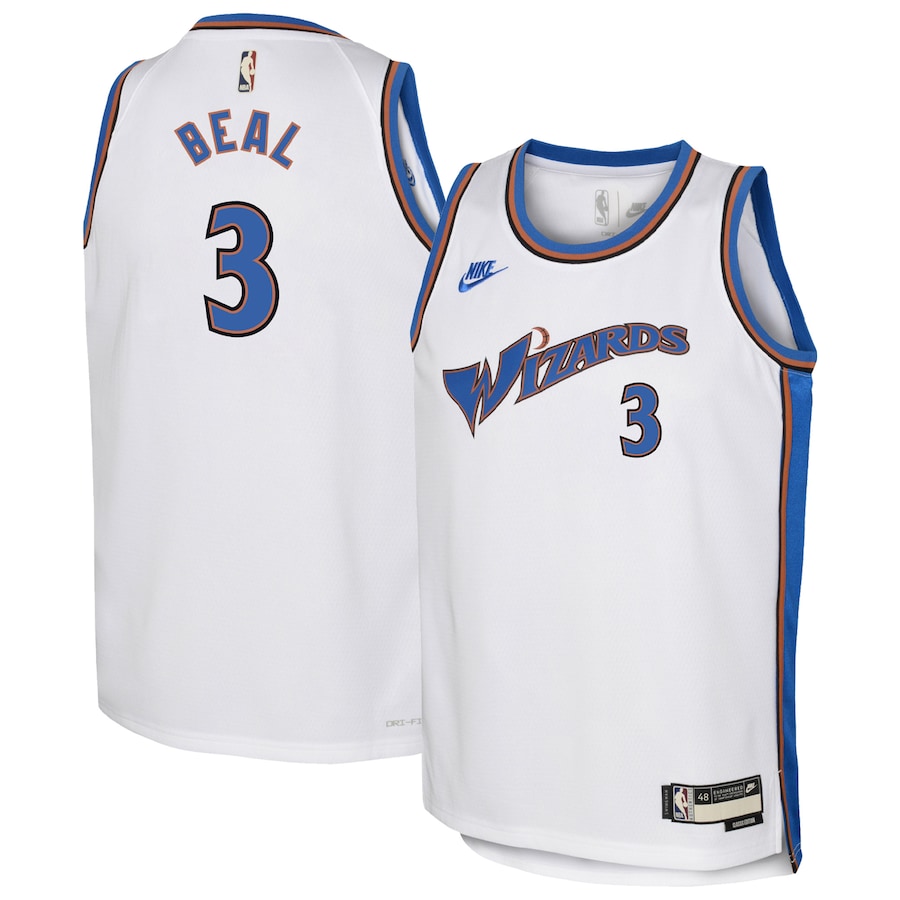 Youth Boys Washington Wizards Bradley Beal NBA White 2022/23 Swingman Jersey - Classic Edition Youth Boys Washington Wizards Bradley Beal NBA White 2022/23 Swingman Jersey - Classic Edition
