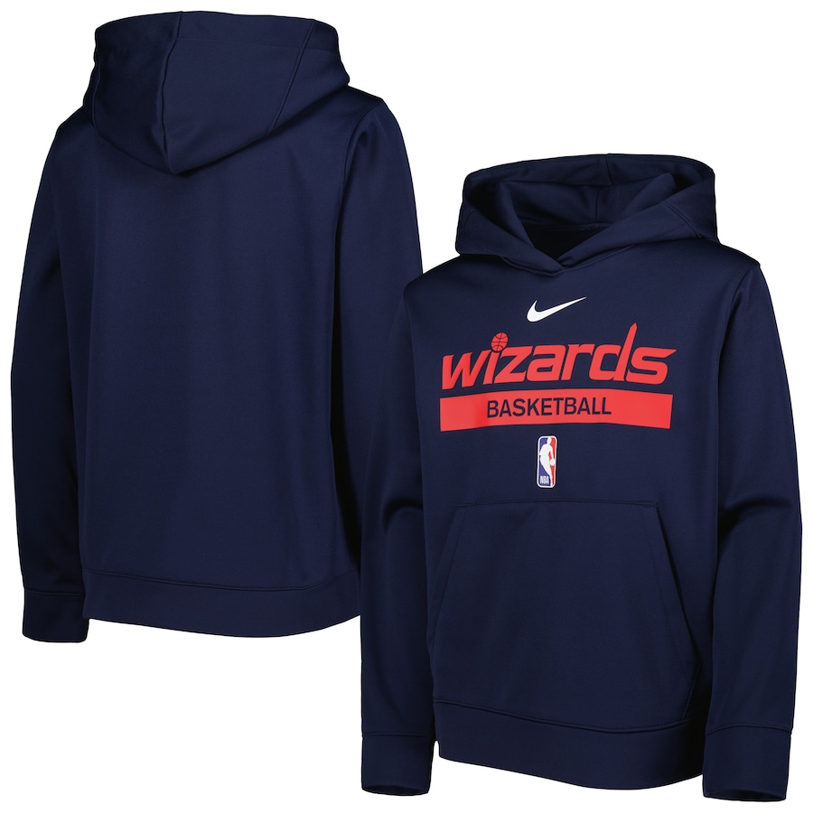 Youth Boys Washington Wizards NBA Navy Spotlight Practice Performance Pullover Hoodie Youth Boys Washington Wizards NBA Navy Spotlight Practice Performance Pullover Hoodie