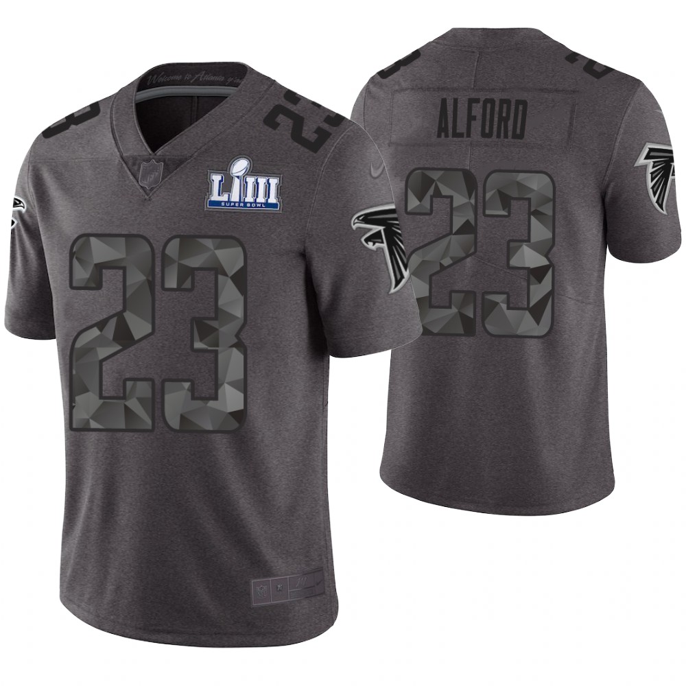 Atlanta Falcons #23 Robert Alford Gray Super Bowl LIII Limited Jersey Atlanta Falcons #23 Robert Alford Gray Super Bowl LIII Limited Jersey