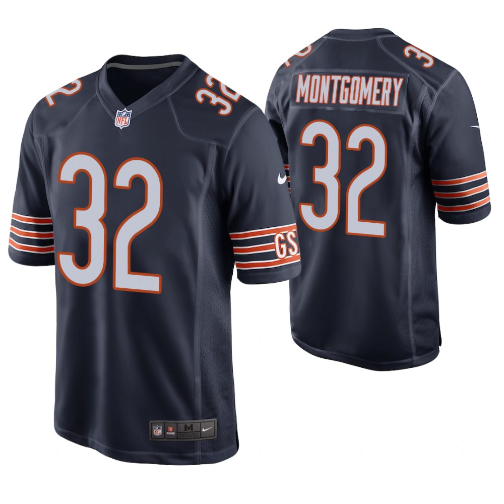 Chicago Bears #32 David Montgomery 2019 NFL Draft Navy Game Jersey Chicago Bears #32 David Montgomery 2019 NFL Draft Navy Game Jersey