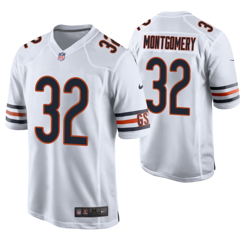 Chicago Bears #32 David Montgomery 2019 NFL Draft White Game Jersey Chicago Bears #32 David Montgomery 2019 NFL Draft White Game Jersey