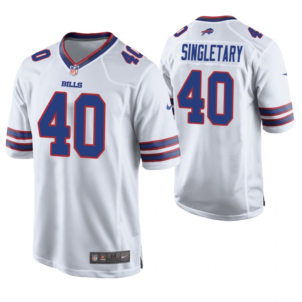 Buffalo Bills #40 Devin Singletary 2019 NFL Draft White Game Jersey