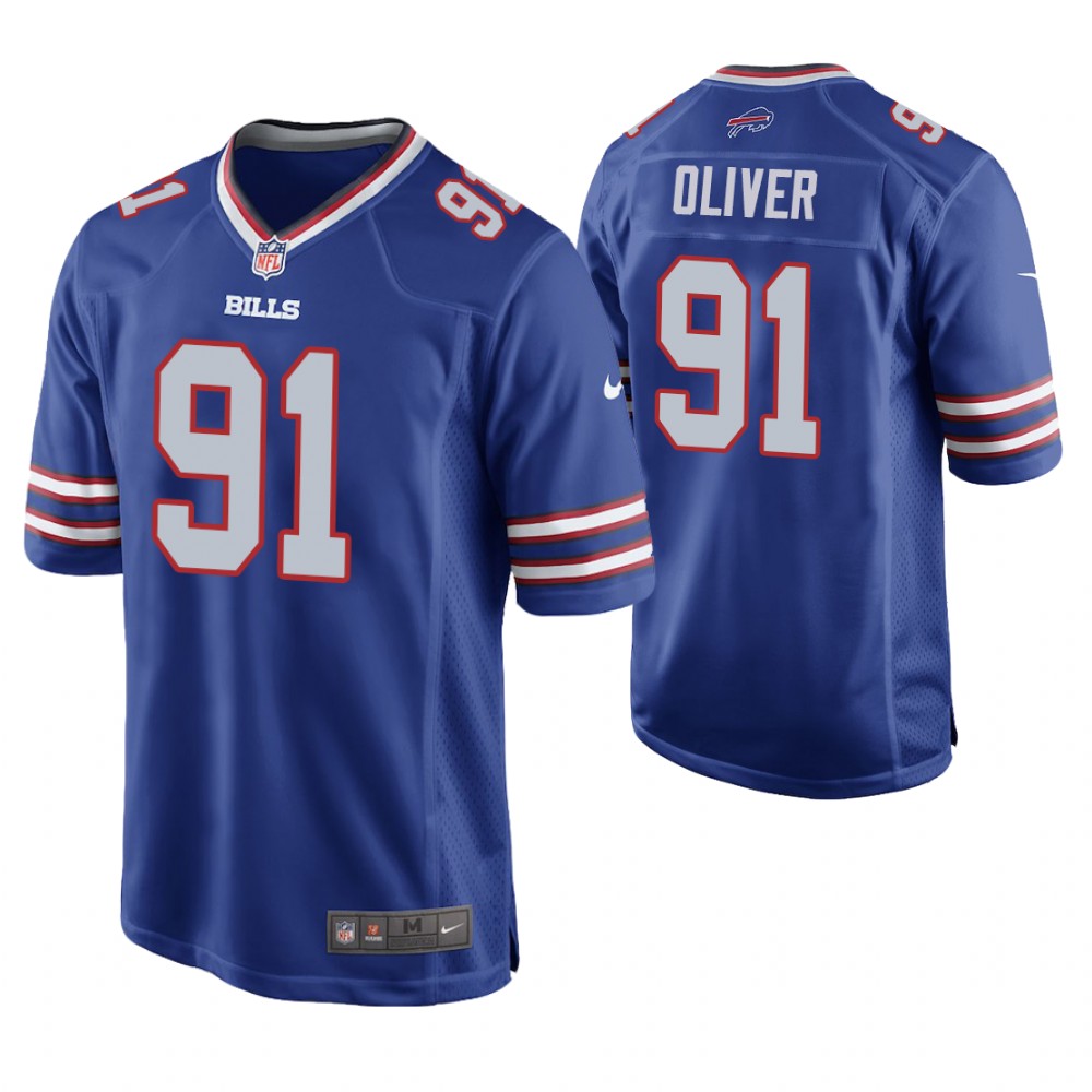 Buffalo Bills #91 Ed Oliver 2019 NFL Draft Royal Game Jersey