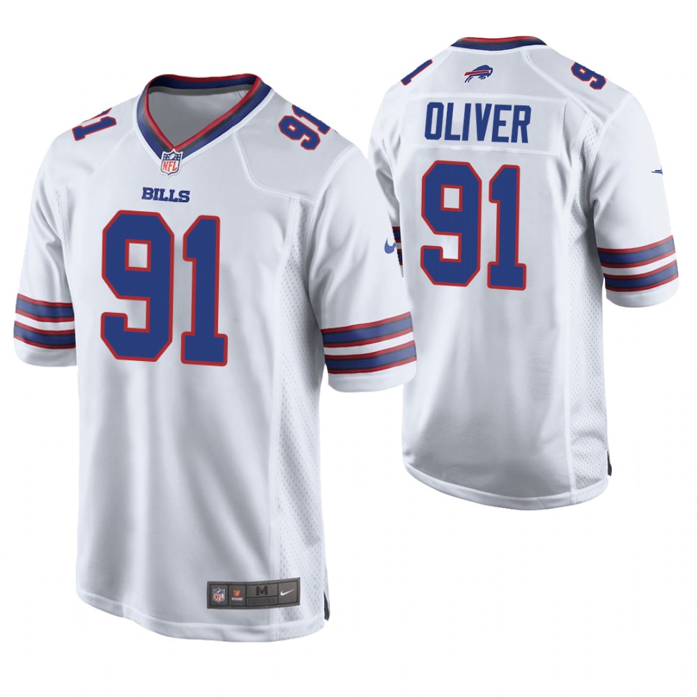 Buffalo Bills #91 Ed Oliver 2019 NFL Draft White Game Jersey