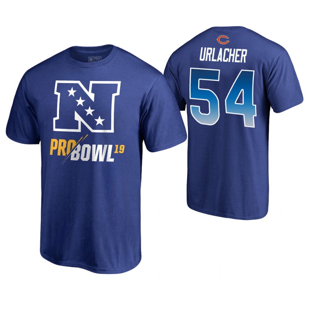 Chicago Bears #54 Brian Urlacher Royal T-Shirt 2019 Pro Bowl NFC