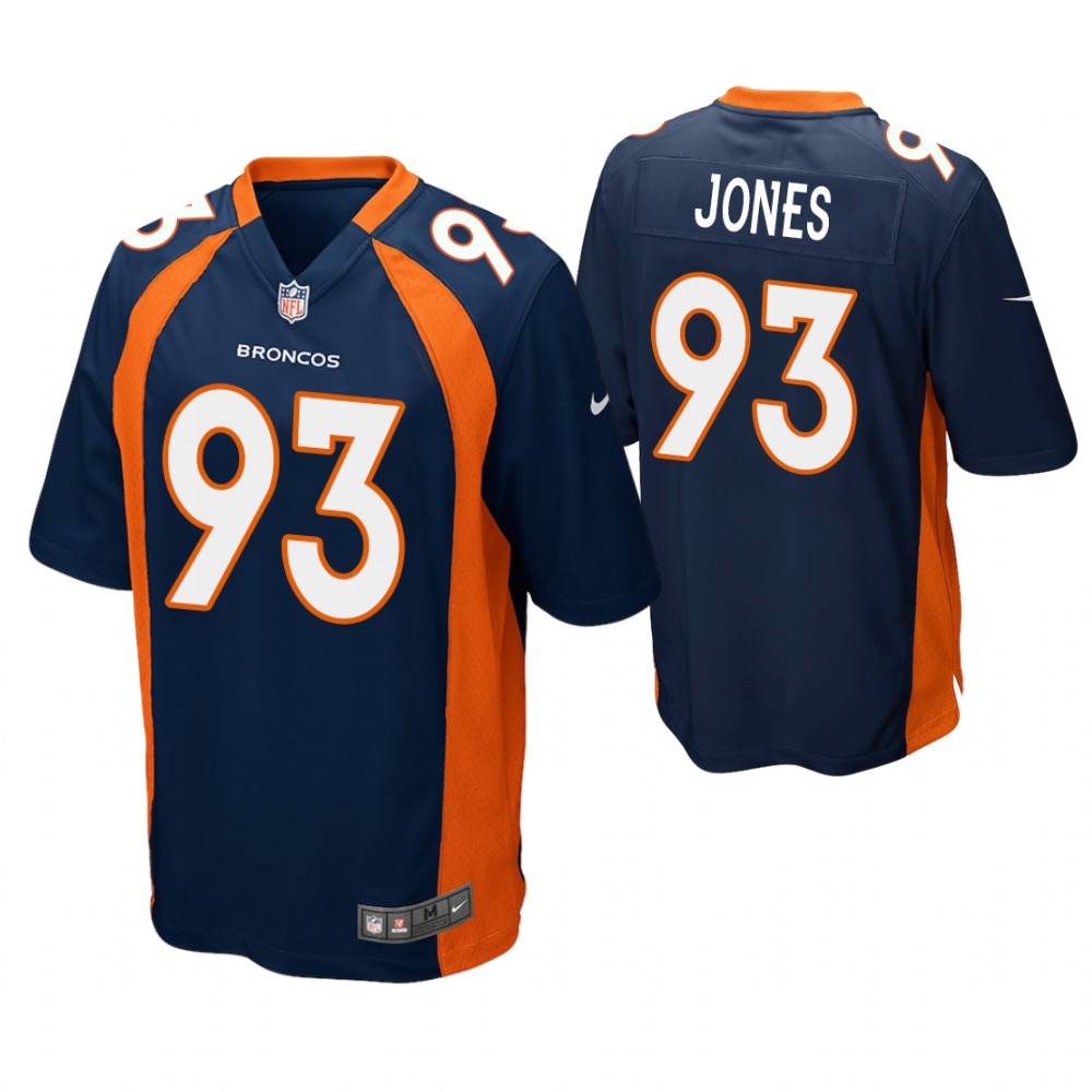 Denver Broncos #93 Dre'mont Jones 2019 NFL Draft Navy Game Jersey Denver Broncos #93 Dre'mont Jones 2019 NFL Draft Navy Game Jersey