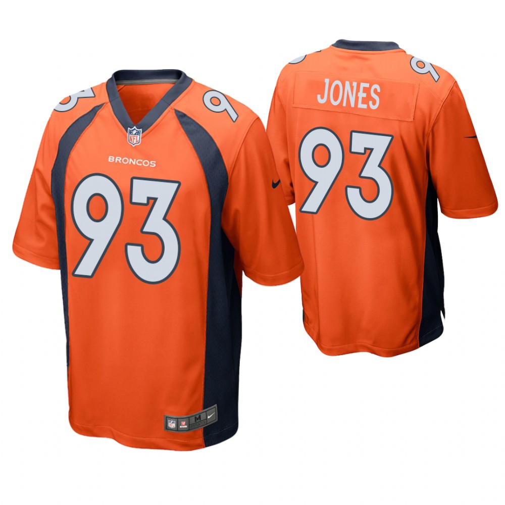 Denver Broncos #93 Dre'mont Jones 2019 NFL Draft Orange Game Jersey Denver Broncos #93 Dre'mont Jones 2019 NFL Draft Orange Game Jersey