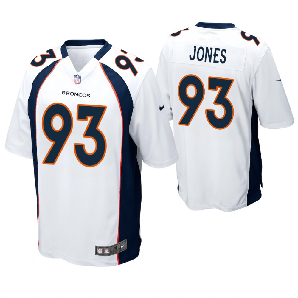 Denver Broncos #93 Dre'mont Jones 2019 NFL Draft White Game Jersey Denver Broncos #93 Dre'mont Jones 2019 NFL Draft White Game Jersey