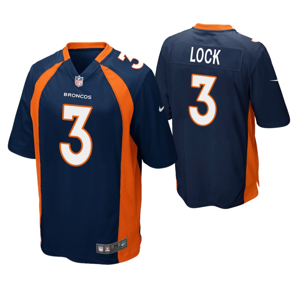 Denver Broncos #3 Drew Lock 2019 NFL Draft Navy Game Jersey Denver Broncos #3 Drew Lock 2019 NFL Draft Navy Game Jersey