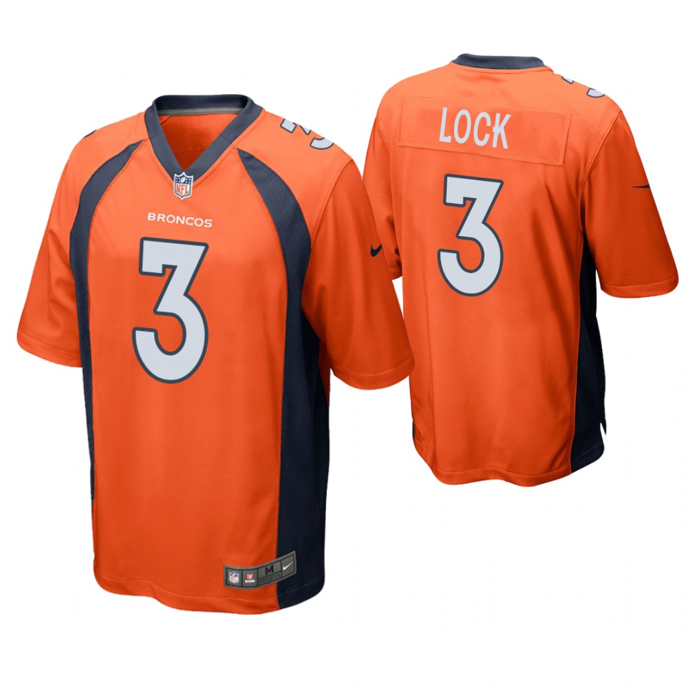 Denver Broncos #3 Drew Lock 2019 NFL Draft Orange Game Jersey Denver Broncos #3 Drew Lock 2019 NFL Draft Orange Game Jersey