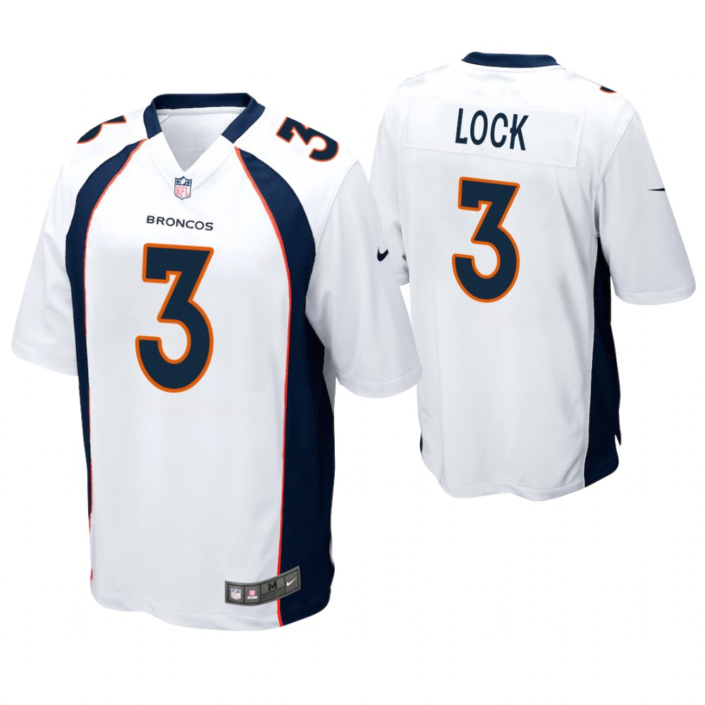 Denver Broncos #3 Drew Lock 2019 NFL Draft White Game Jersey Denver Broncos #3 Drew Lock 2019 NFL Draft White Game Jersey