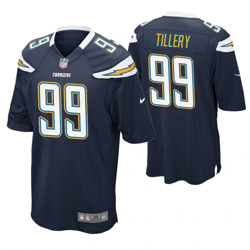 Los Angeles Chargers #99 Jerry Tillery 2019 NFL Draft Navy Game Jersey