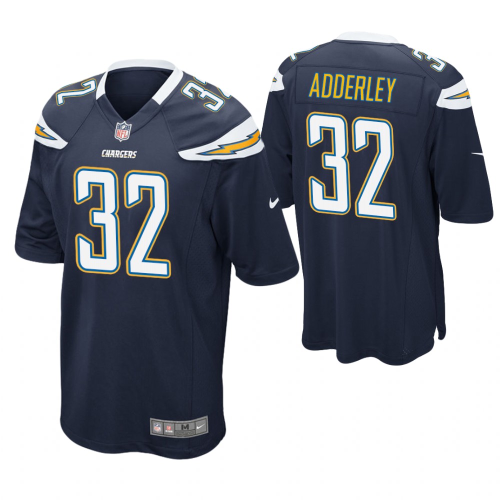 Los Angeles Chargers #32 Nasir Adderley 2019 NFL Draft Navy Game Jersey