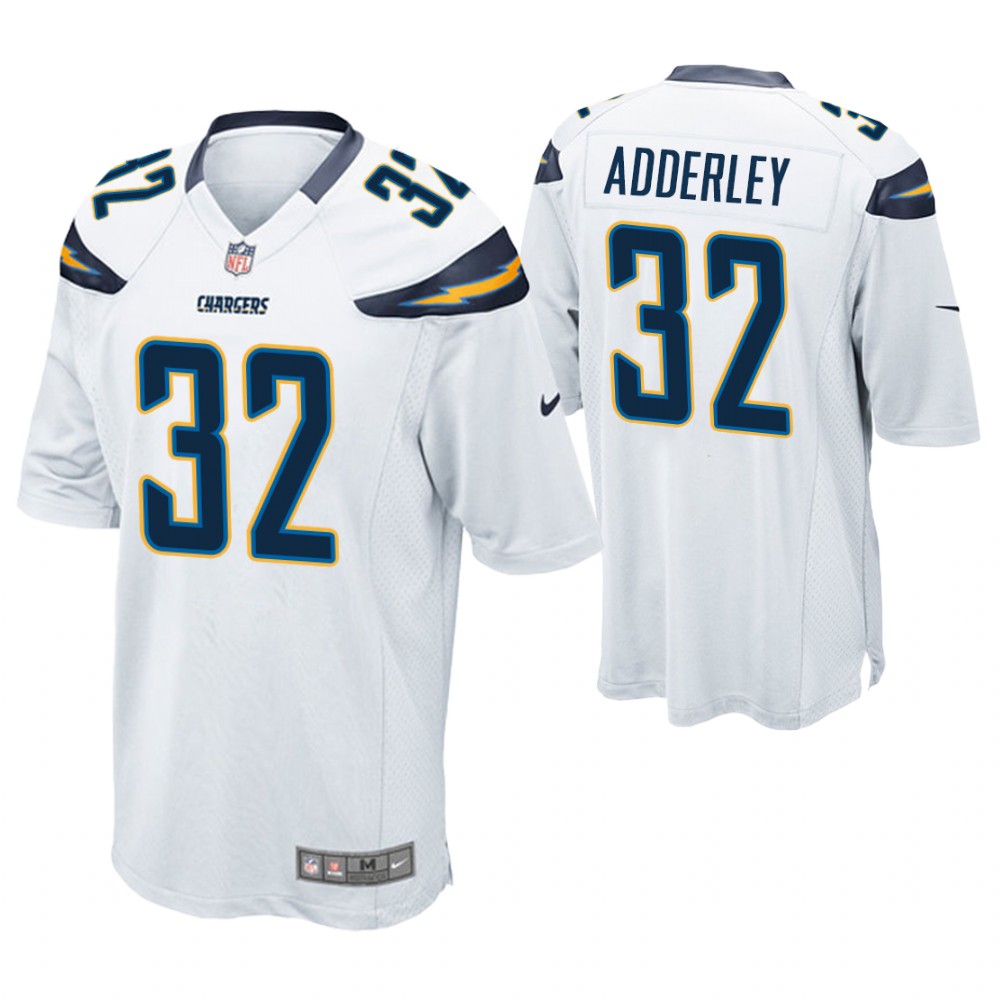 Los Angeles Chargers #32 Nasir Adderley 2019 NFL Draft White Game Jersey