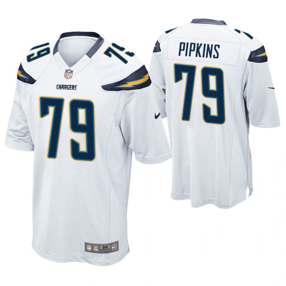 Los Angeles Chargers #79 Trey Pipkins 2019 NFL Draft White Game Jersey