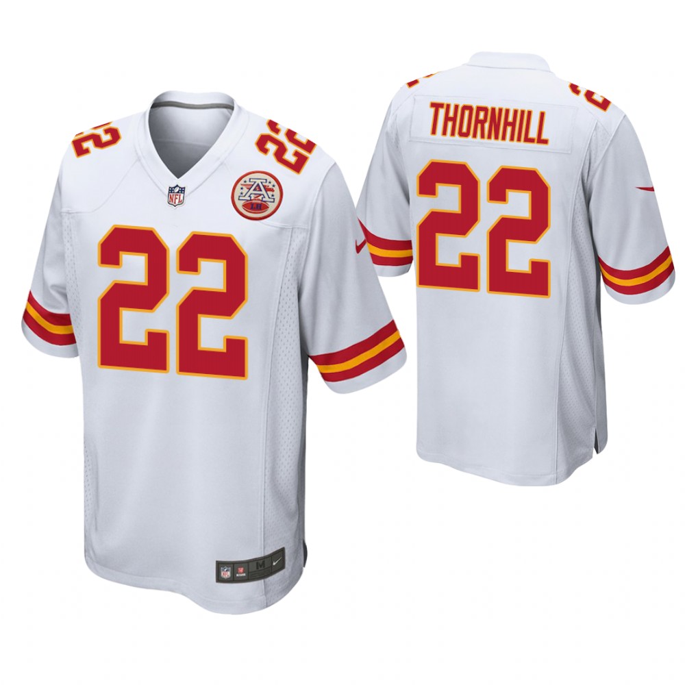 Kansas City Chiefs #22 Juan Thornhill 2019 NFL Draft White Game Jersey Kansas City Chiefs #22 Juan Thornhill 2019 NFL Draft White Game Jersey