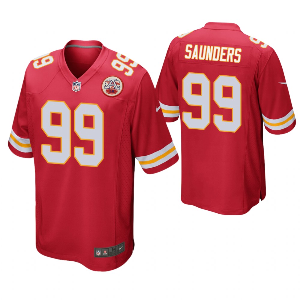 Kansas City Chiefs #99 Khalen Saunders 2019 NFL Draft Red Game Jersey