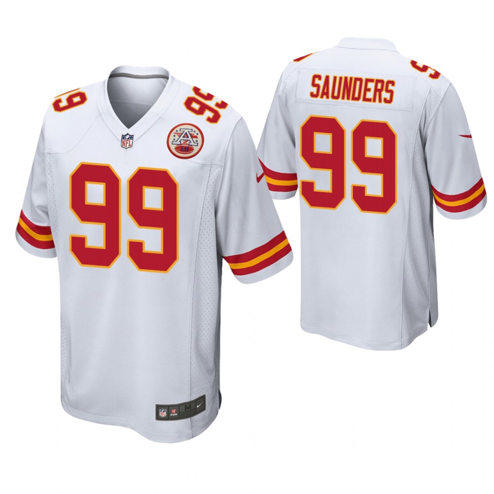 Kansas City Chiefs #99 Khalen Saunders 2019 NFL Draft White Game Jersey