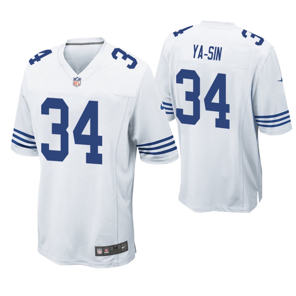 Indianapolis Colts #34 Rock Ya-Sin 2019 NFL Draft White Game Jersey