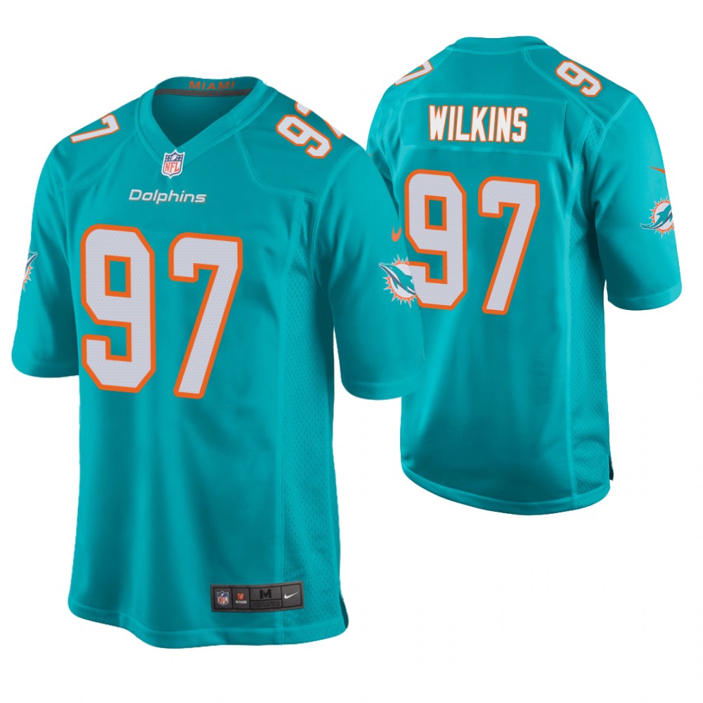 Miami Dolphins #97 Christian Wilkins 2019 NFL Draft Aqua Game Jersey Miami Dolphins #97 Christian Wilkins 2019 NFL Draft Aqua Game Jersey